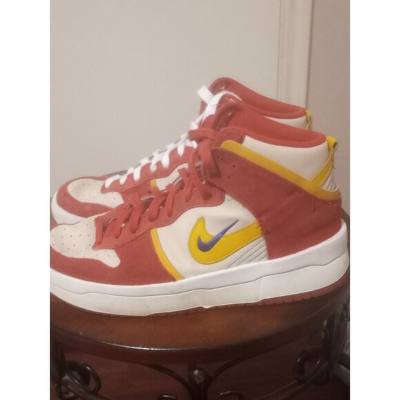 Nike Dunk High Up Cinnabar Red Gold Sneakers Shoes DH3718-600 Women’s Size 9.5 - Picture 9 of 13